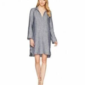 Elliot Lauren Shirt Tunic Dress 100% Linen Summer Minimalist Chic - Medium
